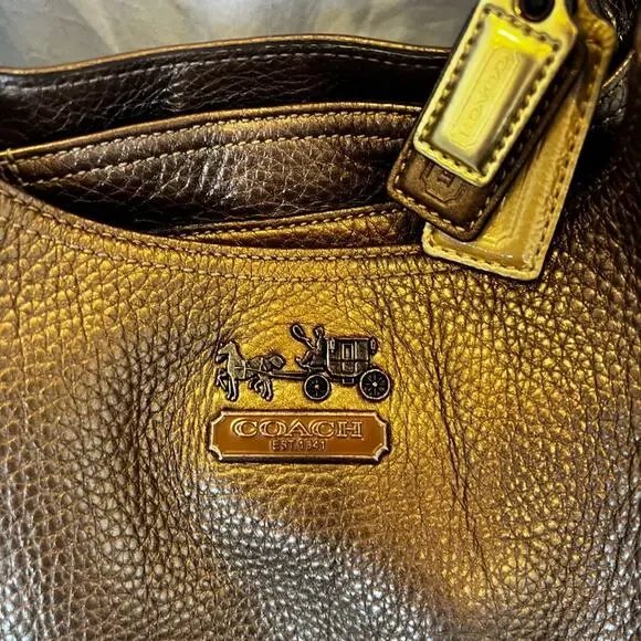 Coach Madison Maggie Bronze Metallic Leather Bag (Style 14313) - Picture 6 of 12